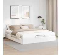 Cadre de lit ottoman sans matelas noir 160x200 cm similicuir vidaXL
