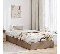 Cadre de lit Ottoman sans Matelas Cappuccino 90x190 cm, vidaXL