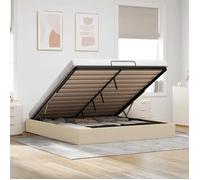 VidaXL Cadre de lit ottoman sans matelas crème 180x200 cm tissu, cadre de lit, cadre de lit rembourré, cadre de lit ottoman 3310901