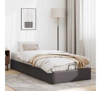 vidaXL Cadre de lit ottoman sans matelas gris 90x190 cm similicuir