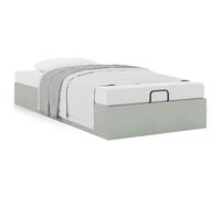 Vidaxl Cadre De Lit Ottoman Sans Matelas Gris Clair 100x200 Cm Velours Gris