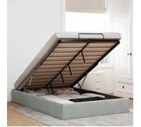 vidaXL Cadre de lit ottoman sans matelas gris clair 120x190 cm velours, cadre de lit, cadre de lit ottoman, cadre de lit 3310949