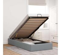 vidaXL Cadre de lit ottoman sans matelas gris clair 80x200 cm tissu, cadre de lit, cadre de lit rembourré, cadre de lit 3310833 Gris