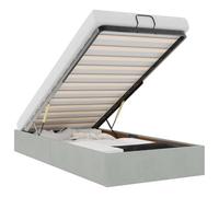 vidaXL Cadre de lit Ottoman sans Matelas Gris Clair 80x200 cm Velours, Cadre de lit, Cadre de lit Ottoman, Cadre de lit avec Rangement sous Le lit