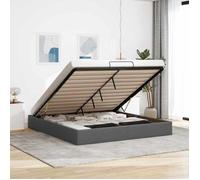 VidaXL Cadre de lit ottoman sans matelas gris foncé 180x200 cm tissu, cadre de lit, cadre de lit rembourré, cadre de lit 3310897