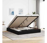 VidaXL Cadre de lit ottoman sans matelas noir 160x200 cm velours