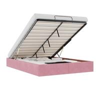 vidaXL Cadre de lit Ottoman sans Matelas Rose 140x190 cm Velours
