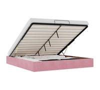 vidaXL Cadre de lit Ottoman sans Matelas Rose 200x200 cm Velours