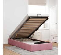 vidaXL Cadre de lit Ottoman sans Matelas Rose 90x200 cm Velours