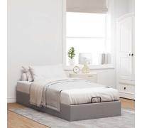 Cadre de lit ottoman sans matelas noir 90x200 cm tissu cadre de lit vidaXL