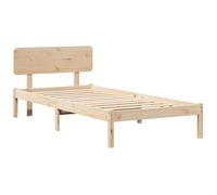 Vidaxl Cadre De Lit Avec Tête De Lit 90x190 Cm En Bois De Pin Massif