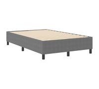 vidaXL Cadre de lit Plateforme Gris Clair 120 x 200 cm Tissu, Lit Moderne élégant, Cadre en Bois, Design Minimaliste, Sommeil Confortable, pin Solide Durable