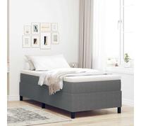 Vidaxl Cadre À Ressorts Box Gris Clair 80x200 Cm Tissu Velours Côtelé Gris