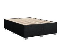 Vidaxl Cadre De Lit Sans Matelas Noir 140x190 Cm Tissu Noir