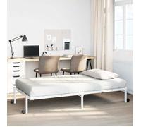 vidaXL Cadre de lit pliable sans matelas blanc 80x200 cm acier, cadre de lit en métal, cadre de lit pliable, sommier, cadre 4103965