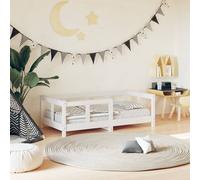 Vidaxl Cadre De Lit Pour Enfant Blanc 70x140 Cm Bois De Pin Massif
