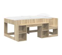 vidaXL Cadre de lit pour Enfants avec Rangement Chêne Sonoma, Cadre de lit Moderne, Rangement rectangulaire, Bois Fonctionnel, Design stylé, Meuble Durable
