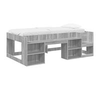 vidaXL Cadre de lit pour Enfants avec Rangement Sonoma Gris, Cadre de lit Moderne, Rangement rectangulaire, Bois Fonctionnel, Design stylé, Meuble Durable