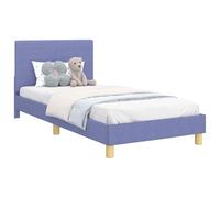 vidaXL Cadre de lit pour enfants avec tête de lit Bleu denim, Chambre à coucher, Rectangulaire, Moderne, Mobilier Durable et Stylé pour Une Vie Confortable, pour Petits Espaces, Évoquant le Minimalism
