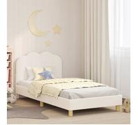 Vidaxl Cadre De Lit Pour Enfants Avec Tête De Lit Crème 90 X 190 Cm