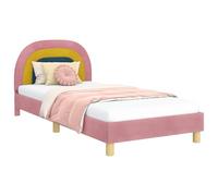 vidaXL Cadre de lit pour Enfants avec tête de lit Rose 80 x 200 cm