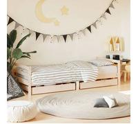vidaXL Cadre de Lit pour Enfants avec Tiroirs, Lit Simple avec Tête de Lit et Pied de Lit, Meuble de Chambre, Scandinave, 834447