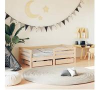 vidaXL Cadre de lit enfant 834441 70x140 cm avec tiroirs bois de pin massif scandinave