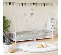 Vidaxl Cadre De Lit Pour Enfants Blanc 80x200 Cm Bois De Pin Massif