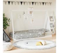 Vidaxl Cadre De Lit Pour Enfants Blanc 80x200 Cm Bois De Pin Massif