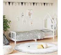 vidaXL Cadre de lit pour enfants Scandinave avec sommier à lattes Bois de pin massif Blanc 80x200 cm
