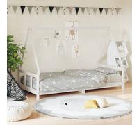 Vidaxl Cadre De Lit Pour Enfants Blanc 90x190 Cm Bois De Pin Massif