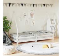 vidaXL Cadre de lit pour enfants avec sommier à lattes Bois de pin massif Blanc 90x190 cm
