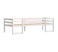 vidaXL Cadre de lit pour Enfants Blanc 90x190 cm Bois de pin Massif, lit pour Enfant, lit Simple pour Enfant, lit en Bois Massif pour Enfant