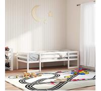 vidaXL Cadre de lit pour enfant 90x190 cm Bois de pin massif Blanc, lit simple