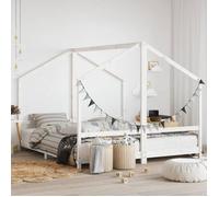 vidaXL Cadre de Lit pour Enfants, Lit Double pour Enfants, Lit de Maison de Chambre Intérieur, Moderne, Blanc 2x(90x200) cm 3200590