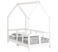 vidaXL Cadre de lit pour enfants 835722 – Lit simple avec sommier à lattes blanc 70x140 cm