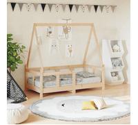 vidaXL Cadre de Lit pour Enfants, Lit Simple avec Sommier à Lattes, Meuble de Chambre à Coucher, Scandinave, Marron 70x140 834456