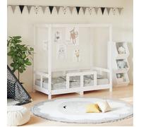 Cadre de Lit pour Enfants, Lit Simple avec Sommier à Lattes, Meuble de Chambre à Coucher, Scandinave, Blanc 70x140 cm 834511