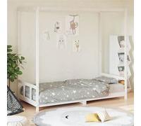 Vidaxl Cadre De Lit Pour Enfants Blanc 90x200 Cm Bois De Pin Massif