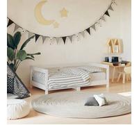 vidaXL Cadre de Lit pour Enfants, Lit Simple avec Tête de Lit et Pied de Lit, Meuble de Chambre à Coucher, Scandinave, Blanc 834397