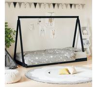 Vidaxl Cadre De Lit Pour Enfants Noir 90x190 Cm Bois De Pin Massif