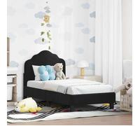 vidaXL Cadre de lit pour tout-petit avec tête de lit Noir 70 x 140 cm 42010931