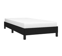 vidaXL Cadre de Lit Rembourré à Lattes Simple Adulte - Meuble de Chambre à Coucher Intérieur Noir 90x200 cm Tissu