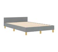 Cadre De Lit En Tissu Gris Clair Vidaxl 120x190 Cm