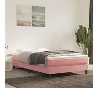 vidaXL Cadre de lit Rose 120x200 cm Velours 3120765