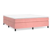 Vidaxl Cadre De Lit Rose 160x200 Cm Velours Rose