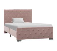vidaXL Cadre de lit Rose Velours 100 x 200 cm