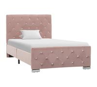 Vidaxl Cadre De Lit Rose Velours 90x200 Cm Rose