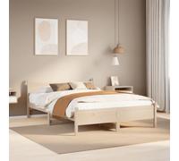 Vidaxl Cadre De Lit Sans Matelas 140x190 Cm Bois De Pin Massif Marron