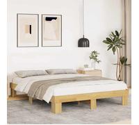 vidaXL Cadre de lit sans matelas 160x200 cm bois massif de chêne, meuble de chambre à coucher, sommier, lit en bois, lit, 851953
